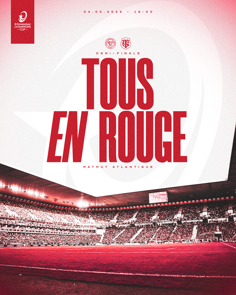 Tous en rouge, demi-finale Investec Champions Cup 24-25