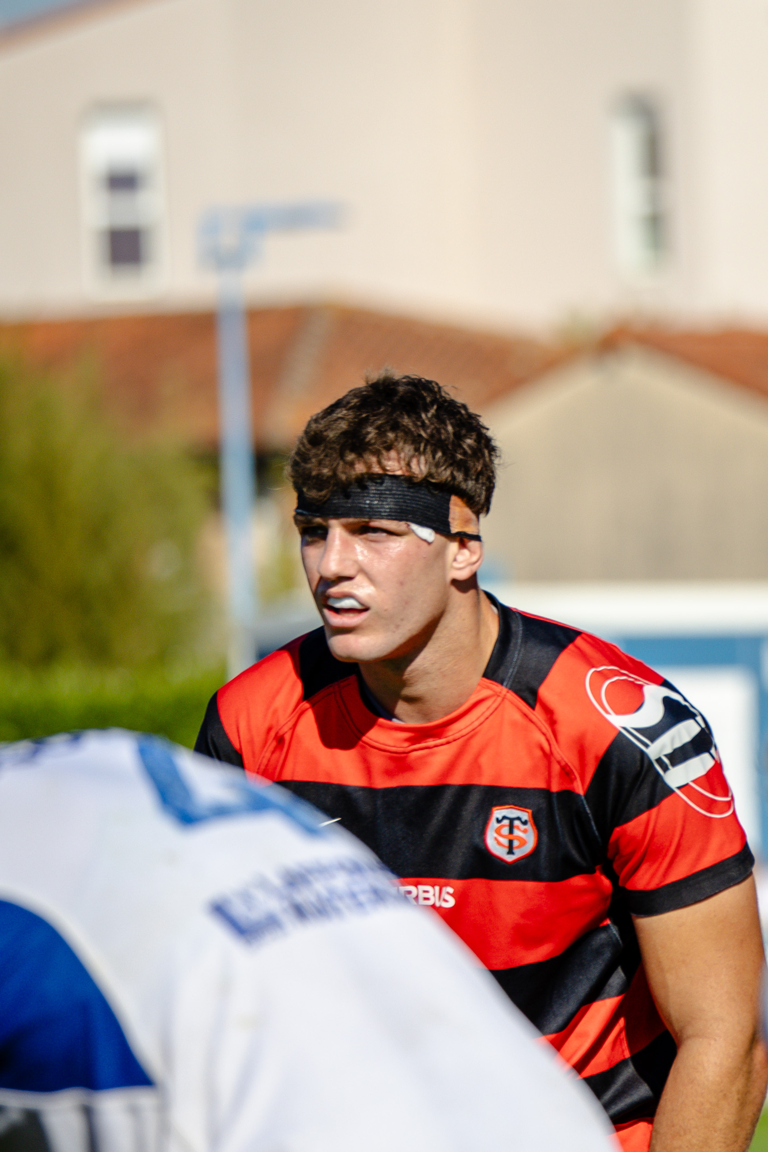 Joueurs espoirs en action lors du match Colomiers - Stade Toulousain