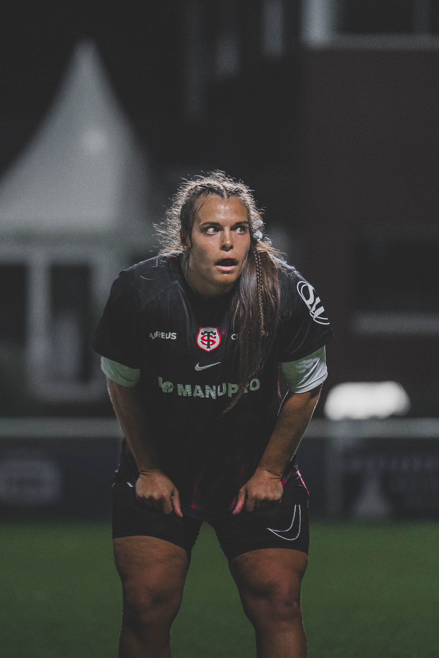 Maëlia Lapoujade, joueuse du Stade Toulousain en action