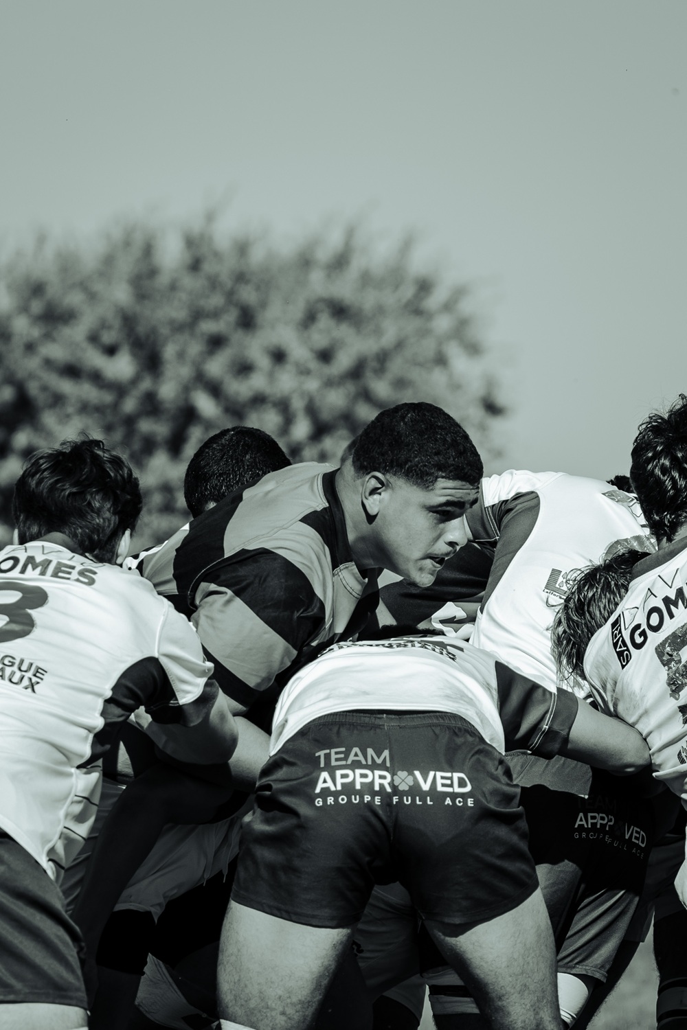 Joueurs espoirs en action lors du match Colomiers - Stade Toulousain