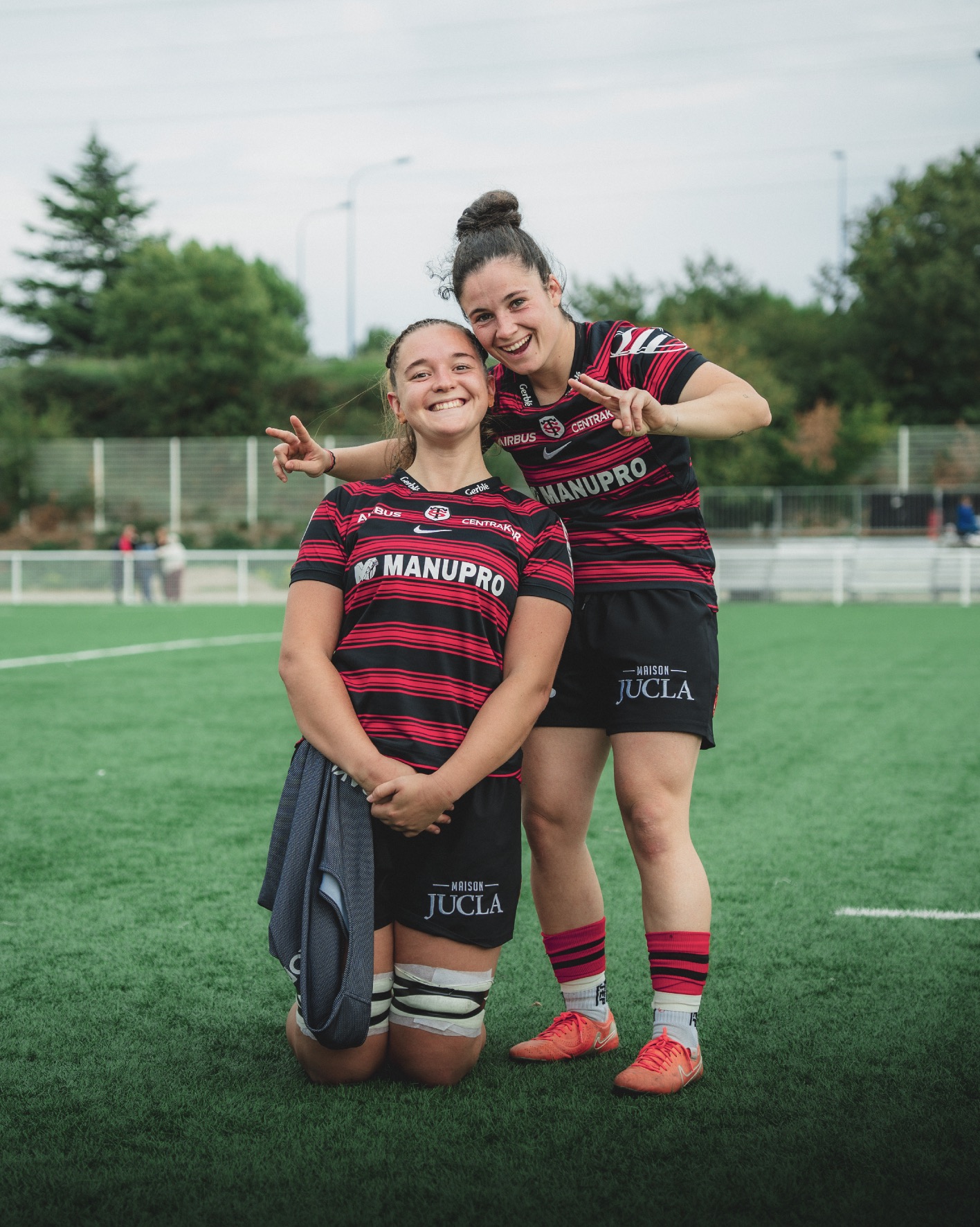 Océane Bordes et Zoé Jean à la fin du match face au Stade Villeneuvois 25/26