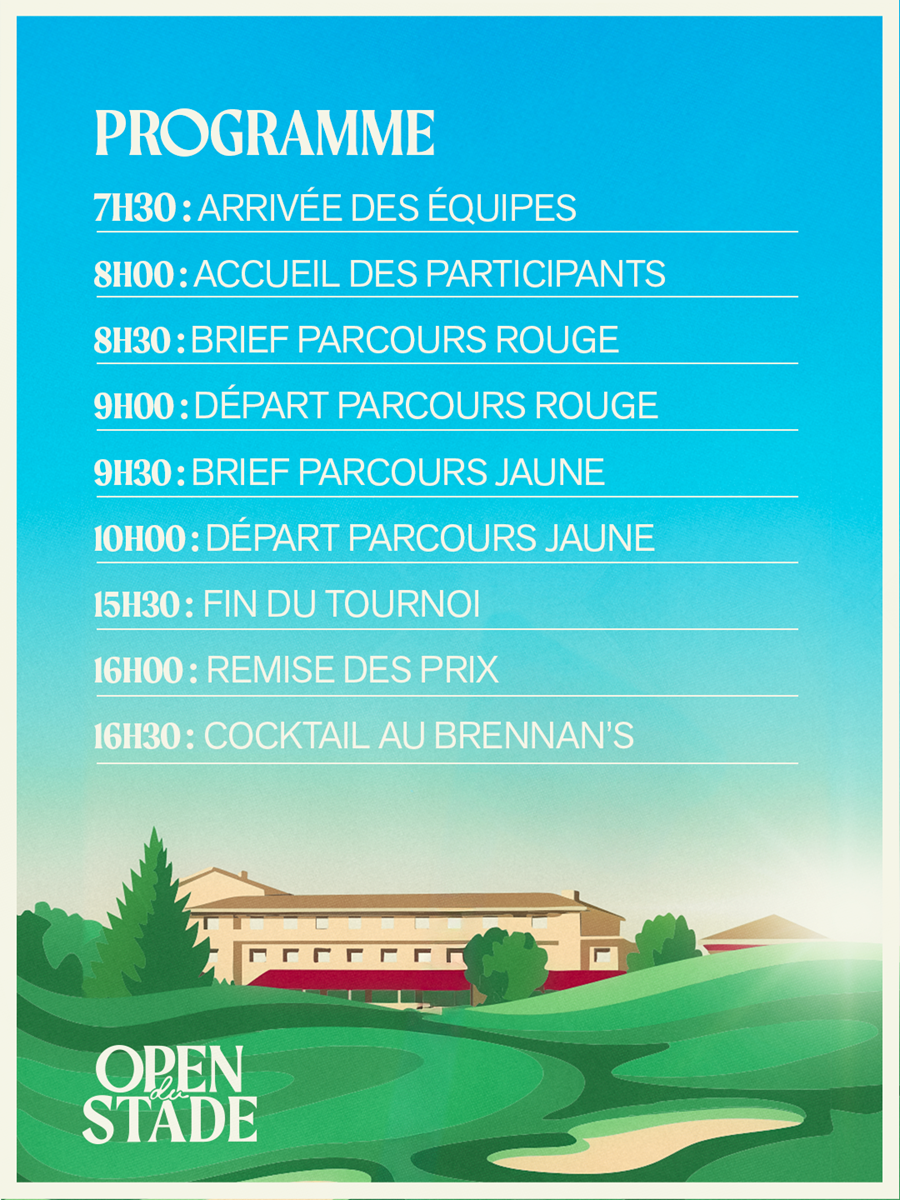 Open du Stade 2025 : le programme