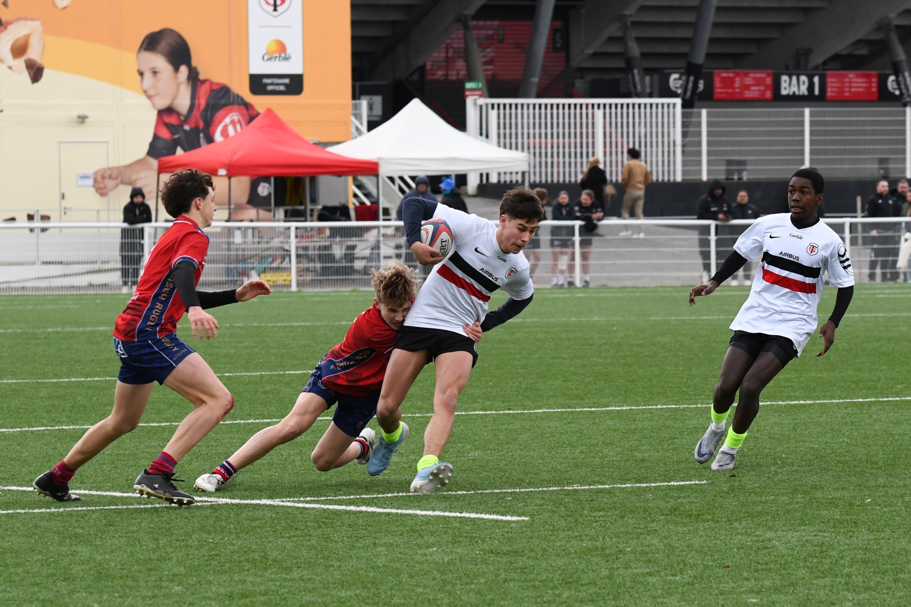 Joueur Cadets B face à Béziers 