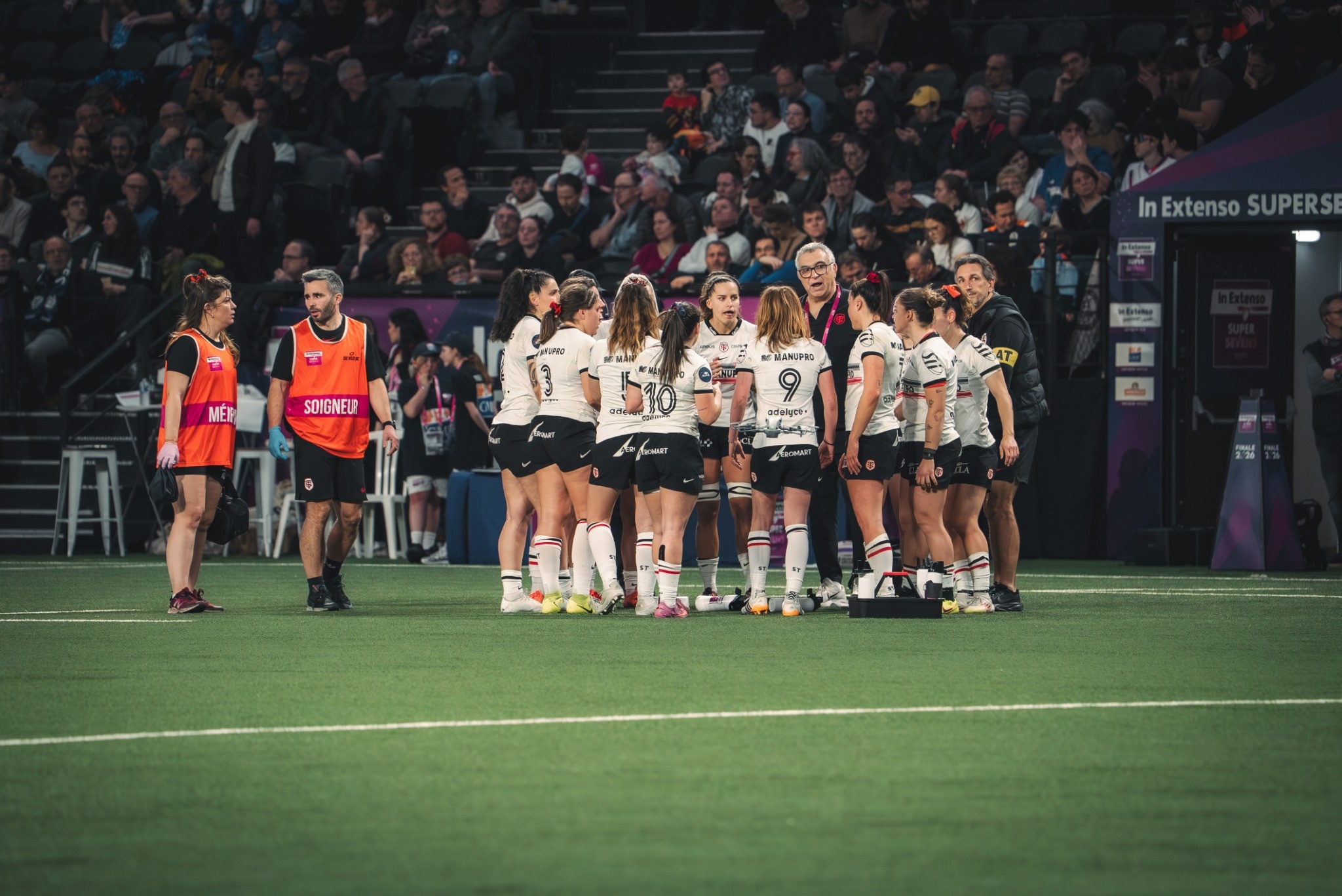 L'équipe à la mi-temps